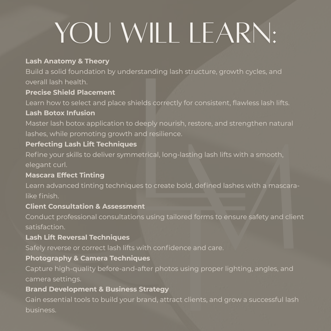 Vitamin Lash Lift Training