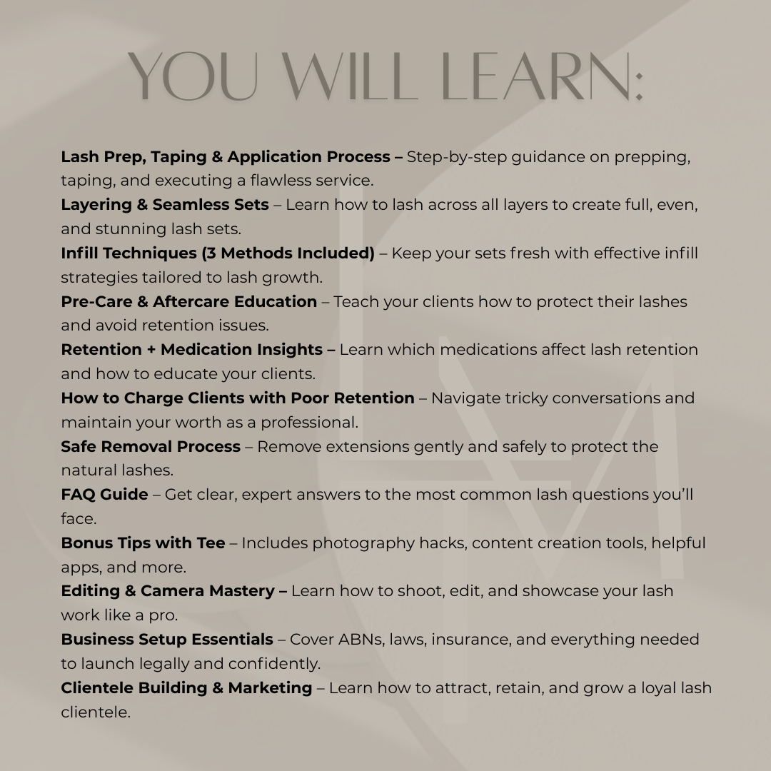 6 Day Lash Mastery Course